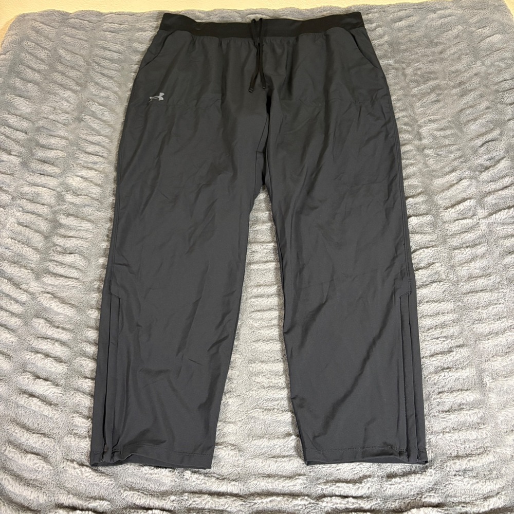 Under Armour Mens XXL HeatGear Fitted Pants Black Training Running 1342962-001